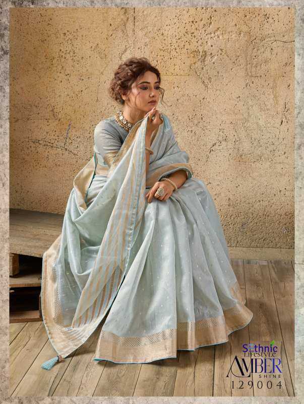 Tissue Zari Border Saree