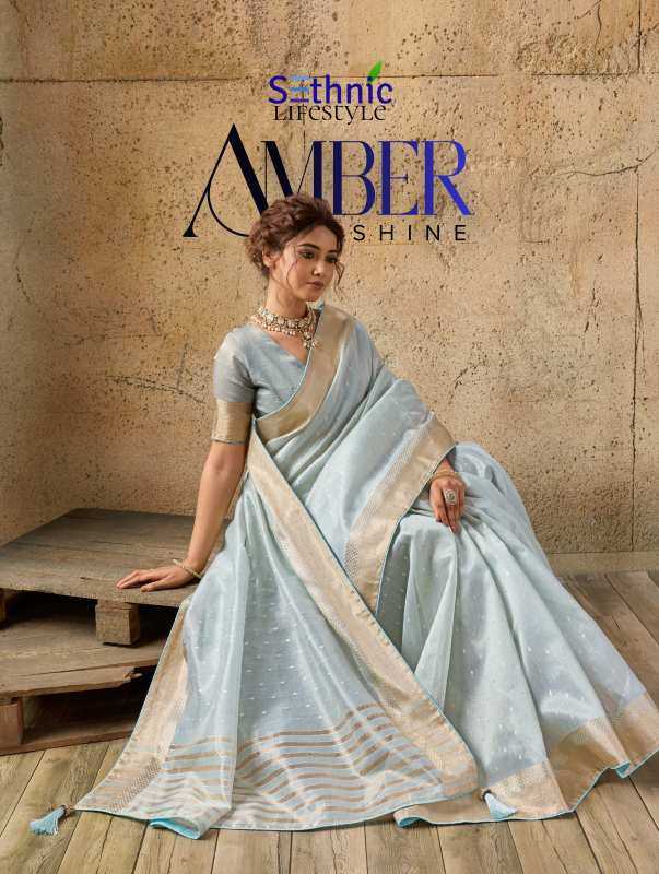 Tissue Zari Border Saree