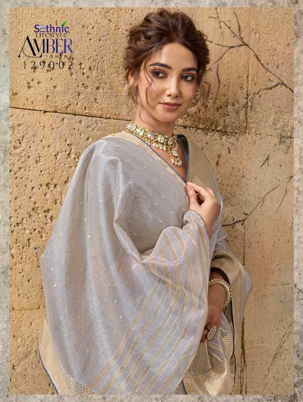 Tissue Zari Border Saree