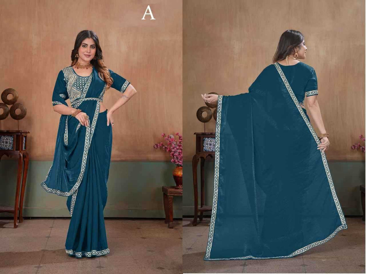 Satin Ready To Wear Saree