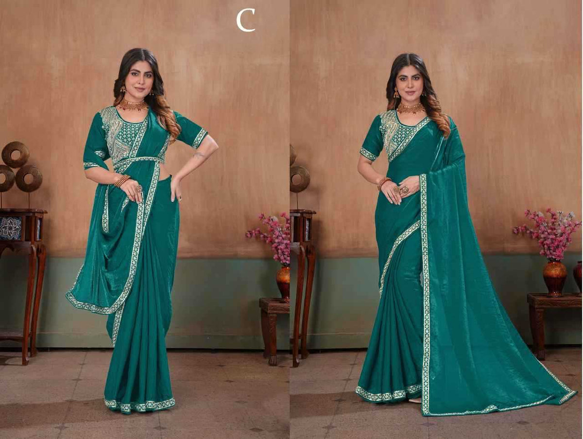 Satin Ready To Wear Saree