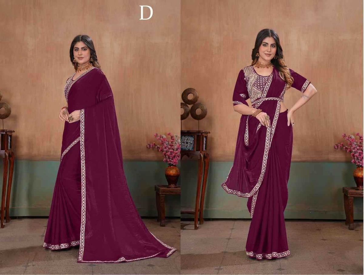 Satin Ready To Wear Saree
