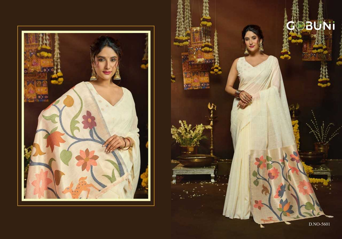 Sukanya Linen Printed Saree