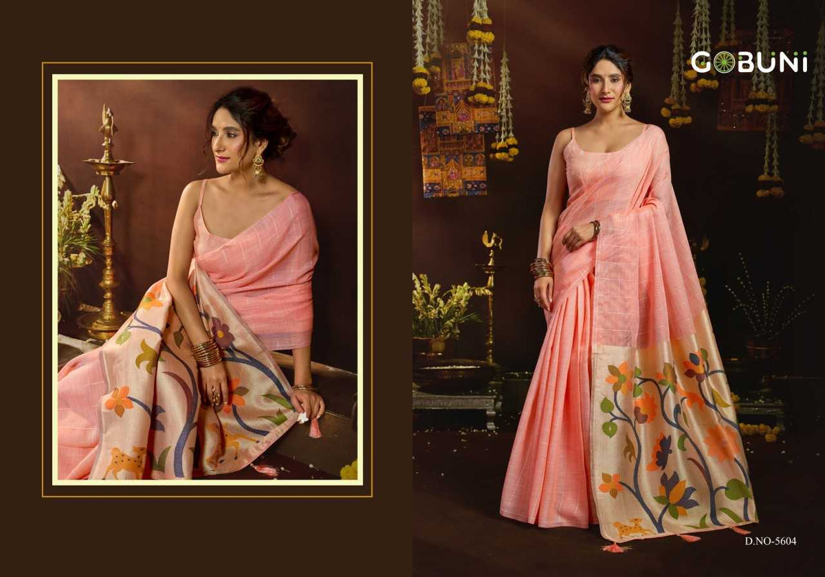 Sukanya Linen Printed Saree