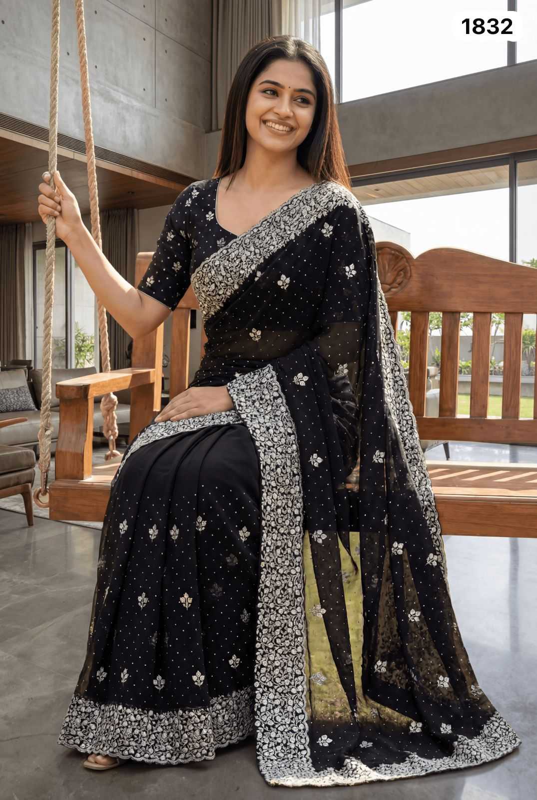 Embroidered Saree