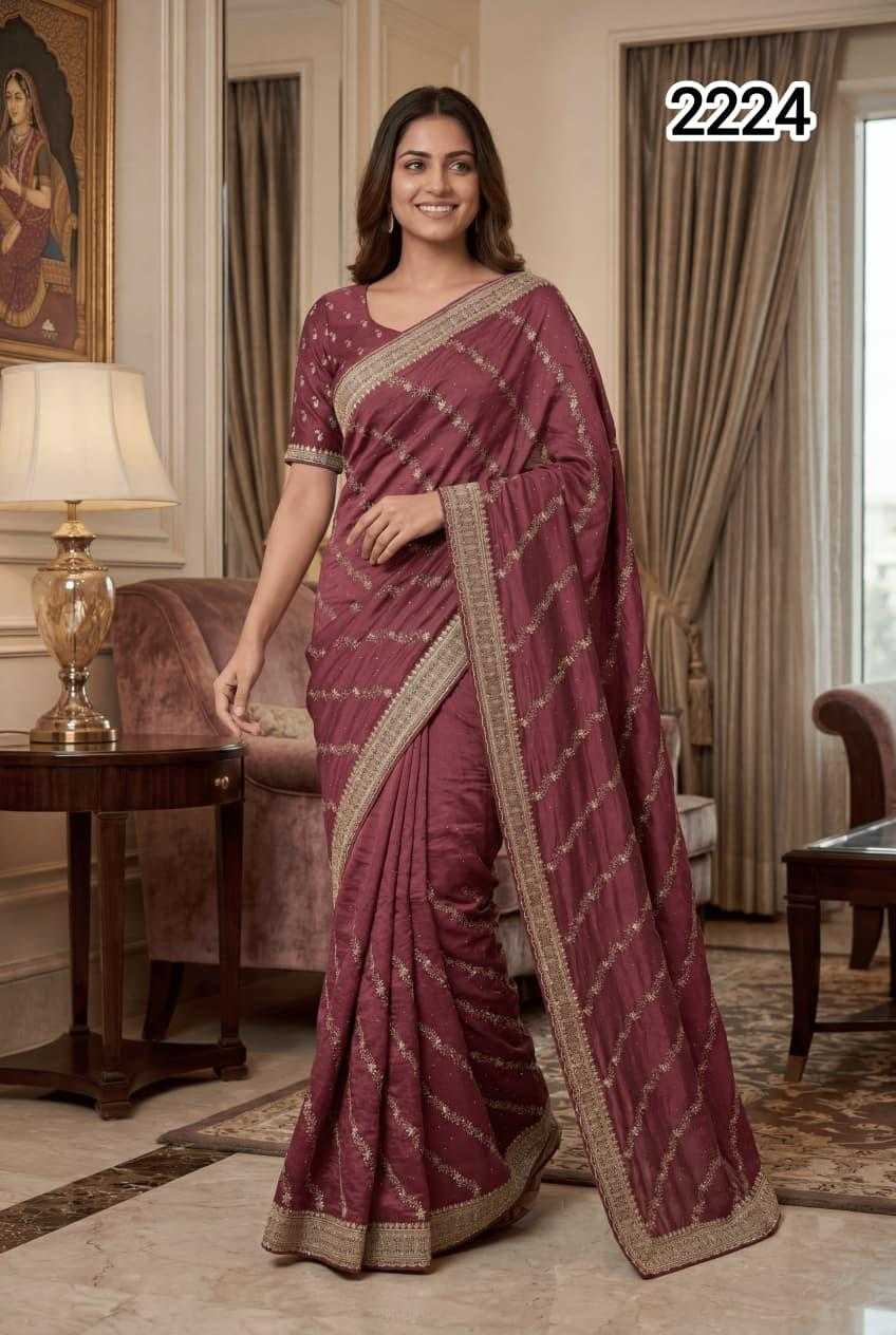 Vichitra Silk Designer Saree