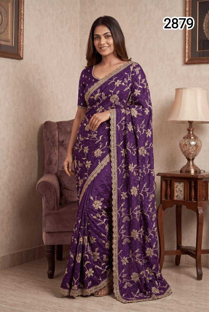 Japan Sartin Embroidered Saree