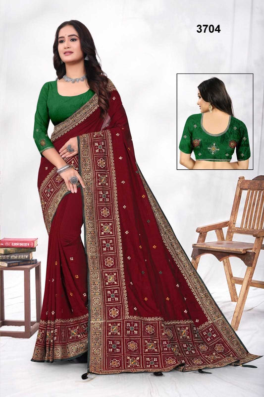 Vichitra Silk Traditional Saree