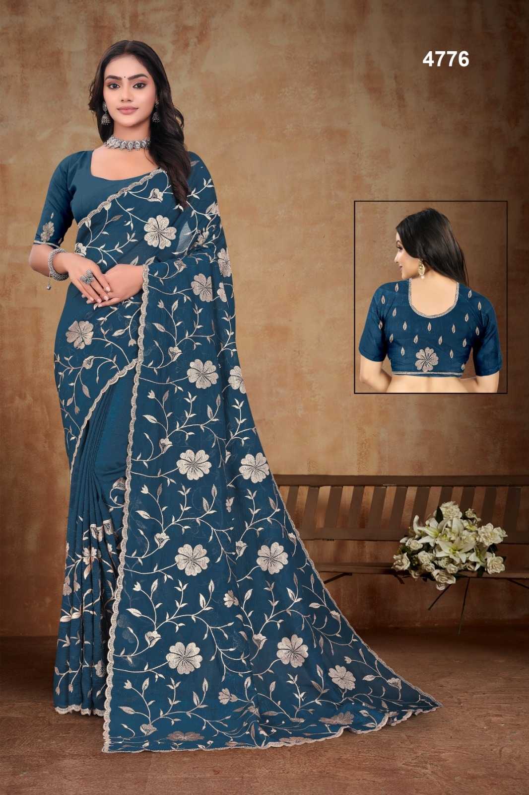 Crunchi Embroidered Saree