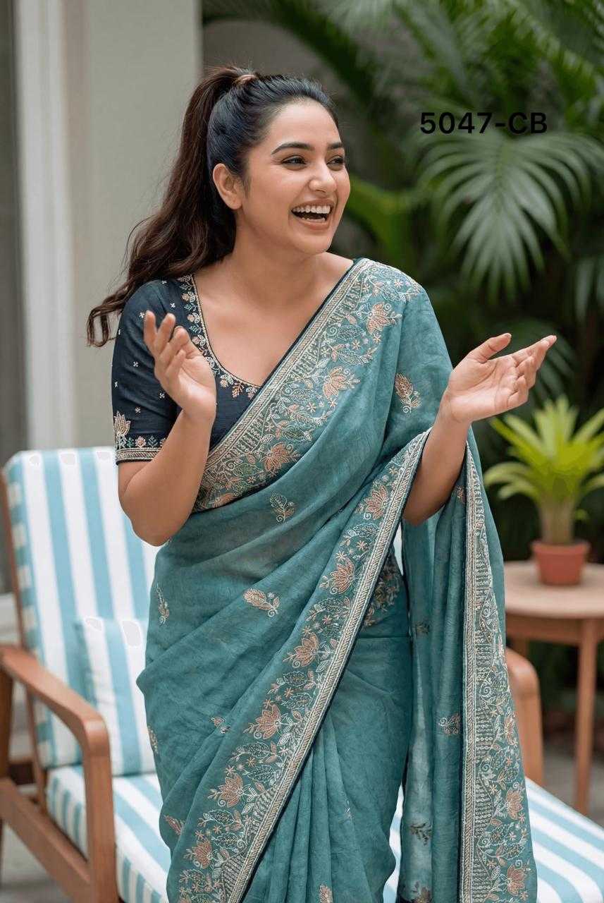 Italian Silk Zari Border Saree