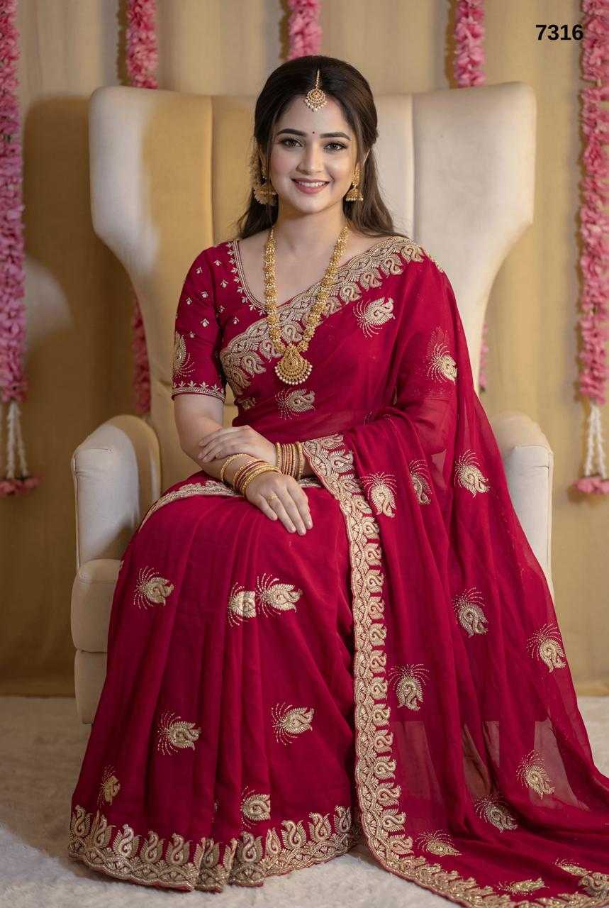 Crunchi Embroidered Saree