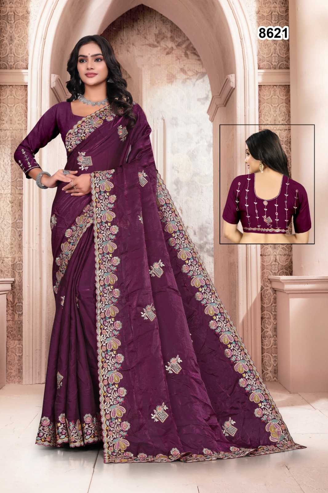 Fancy Embroidered Saree