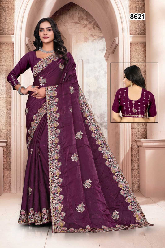 Fancy Embroidered Saree