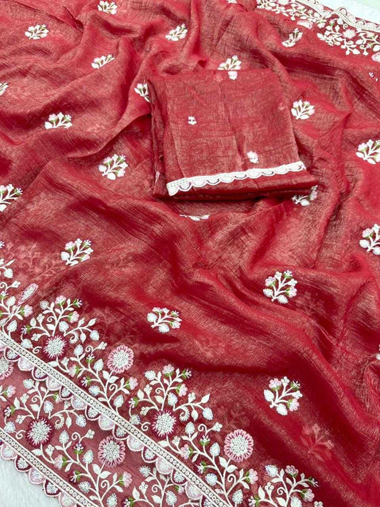 Aishi Crunchi Sequence Saree