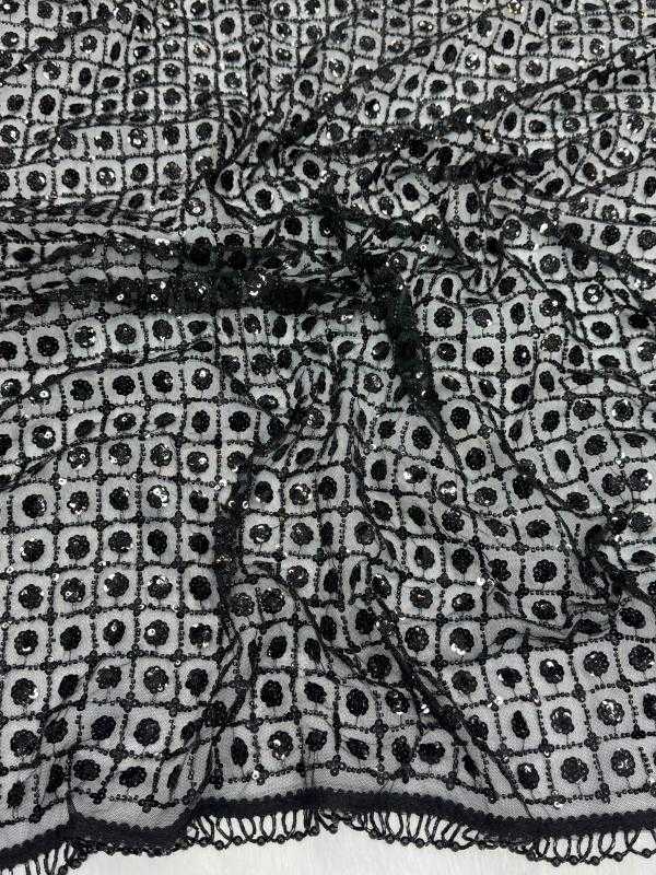 Soft Net Sequence Saree