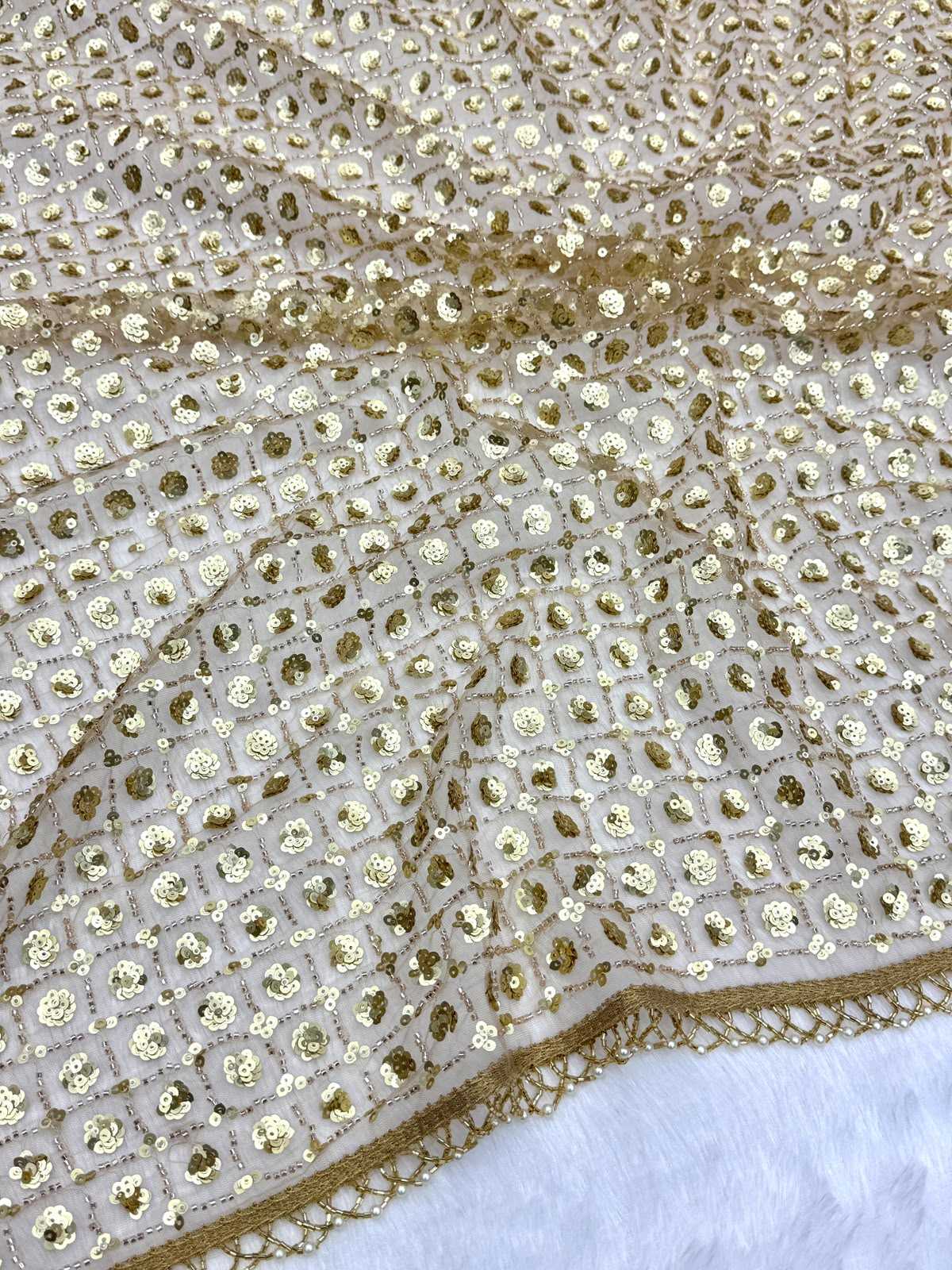 Soft Net Sequence Saree