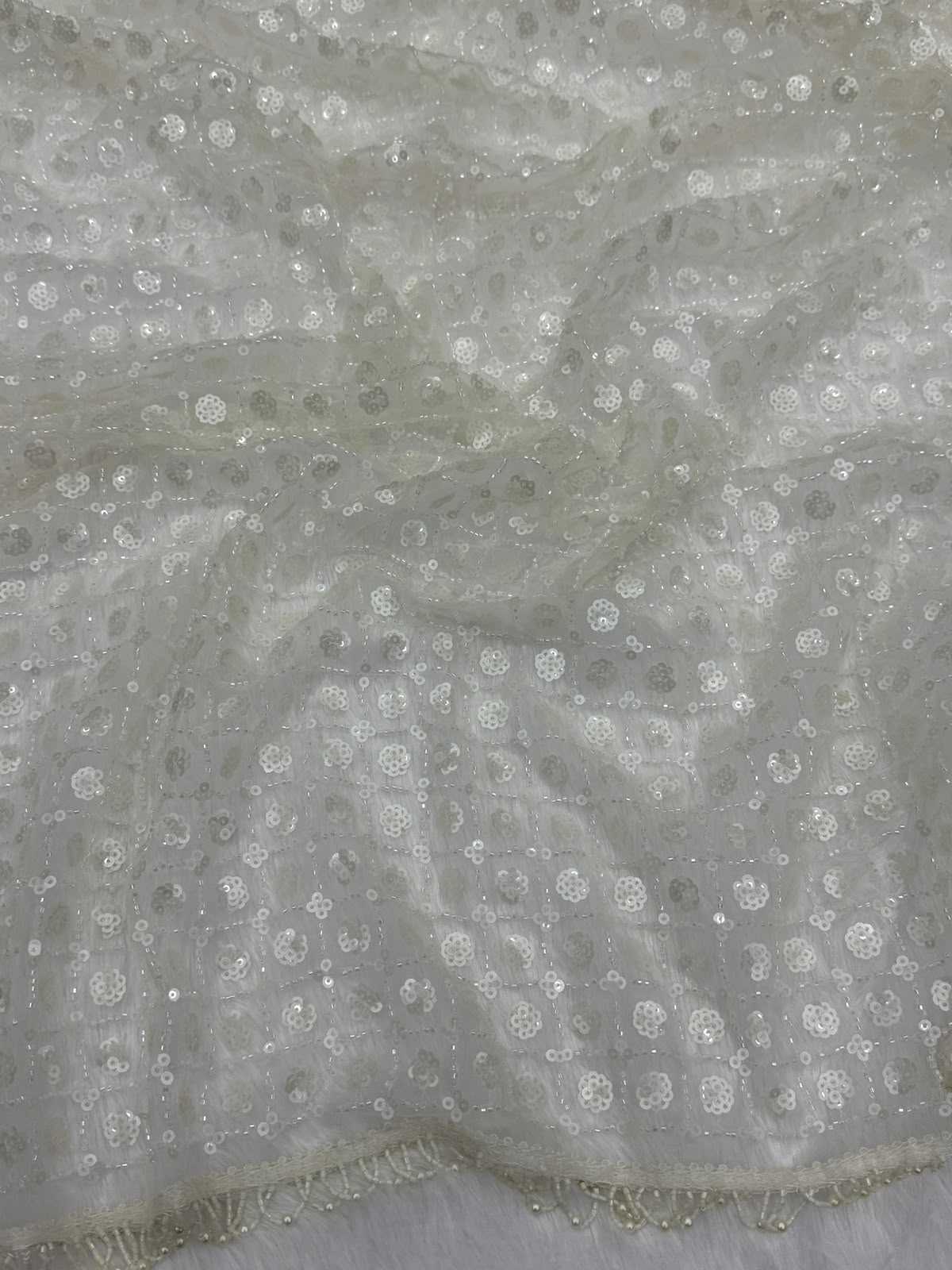 Soft Net Sequence Saree