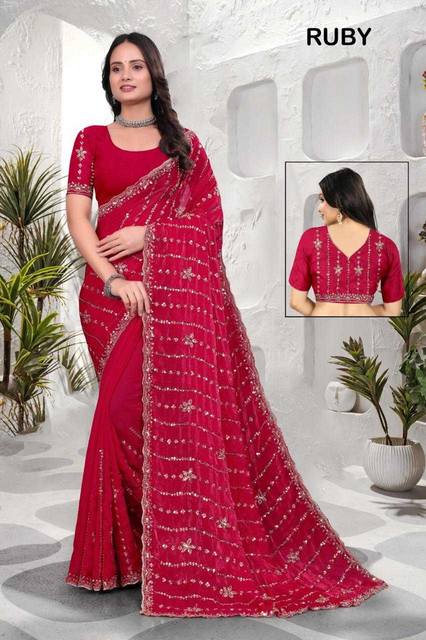 Satin Designer Saree