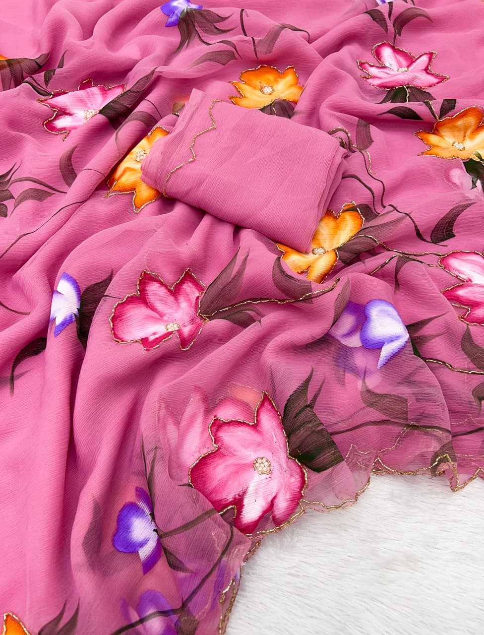 Pure Soft Shiffon Fancy Saree