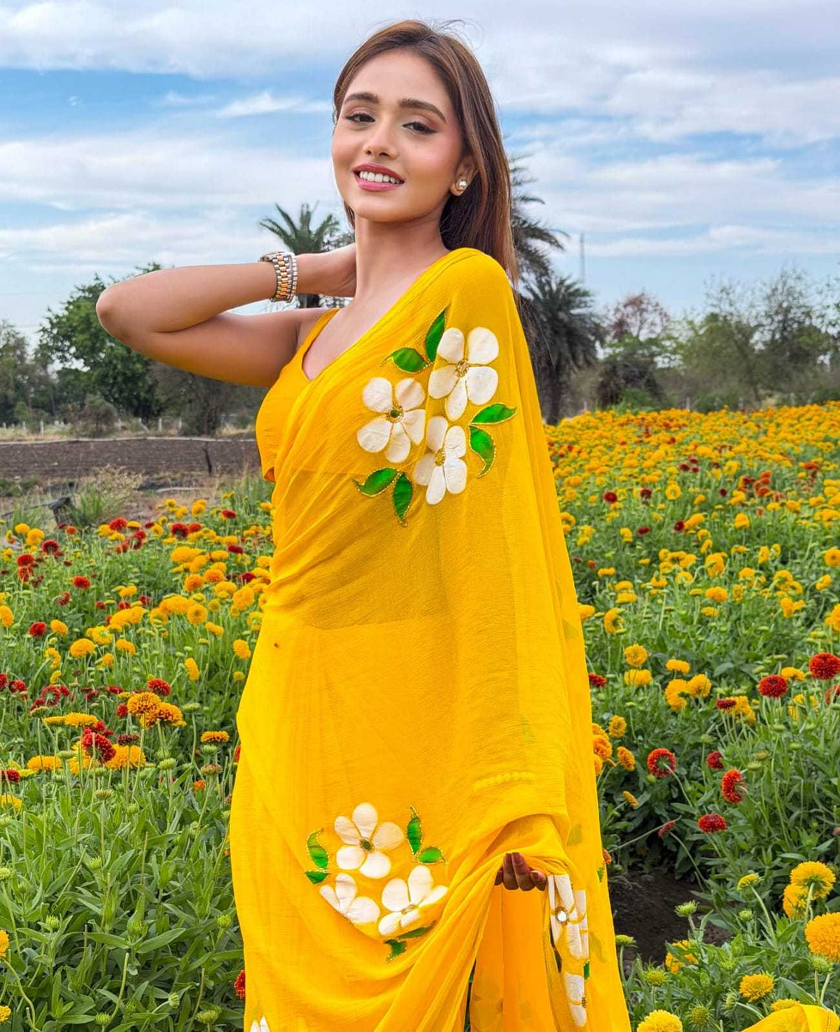 Aabhira Chiffon Saree