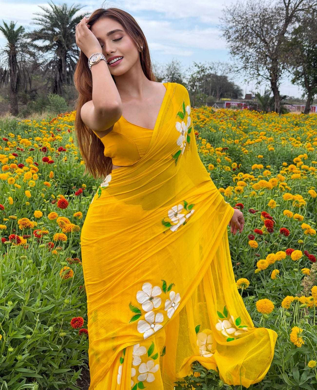 Aabhira Chiffon Saree
