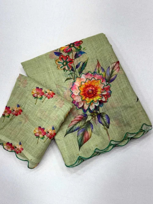 Aaradhya Soft Cotton Printed Saree JT-148801