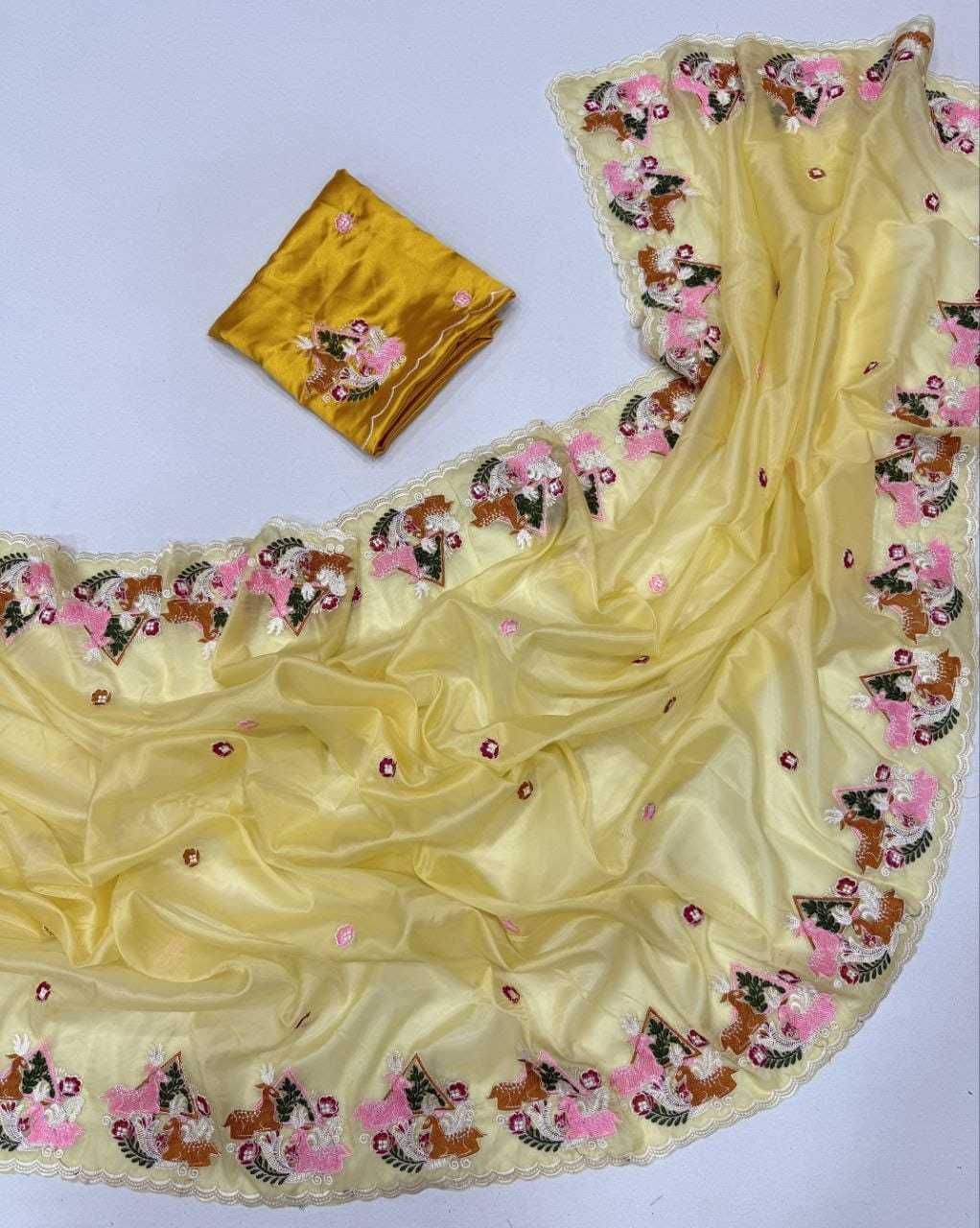 Aarohi Tissue Embroidered Saree