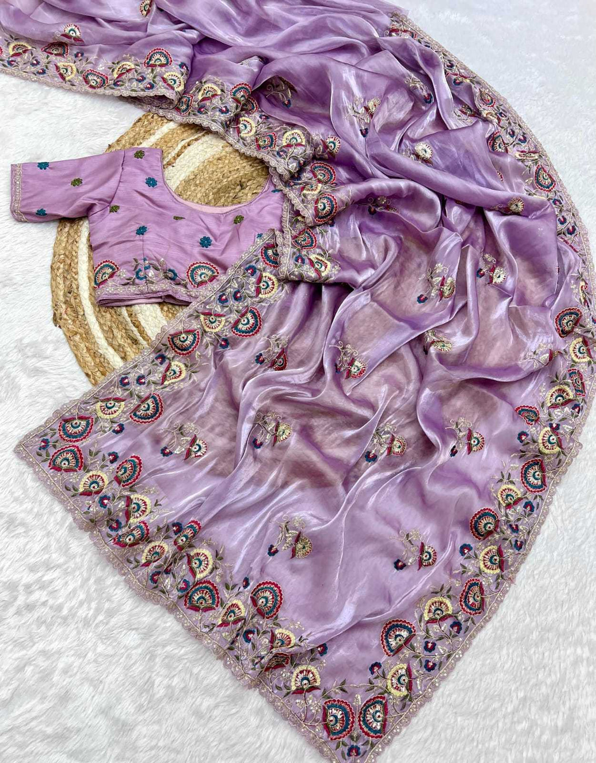 Aditi Satin Sequence Saree