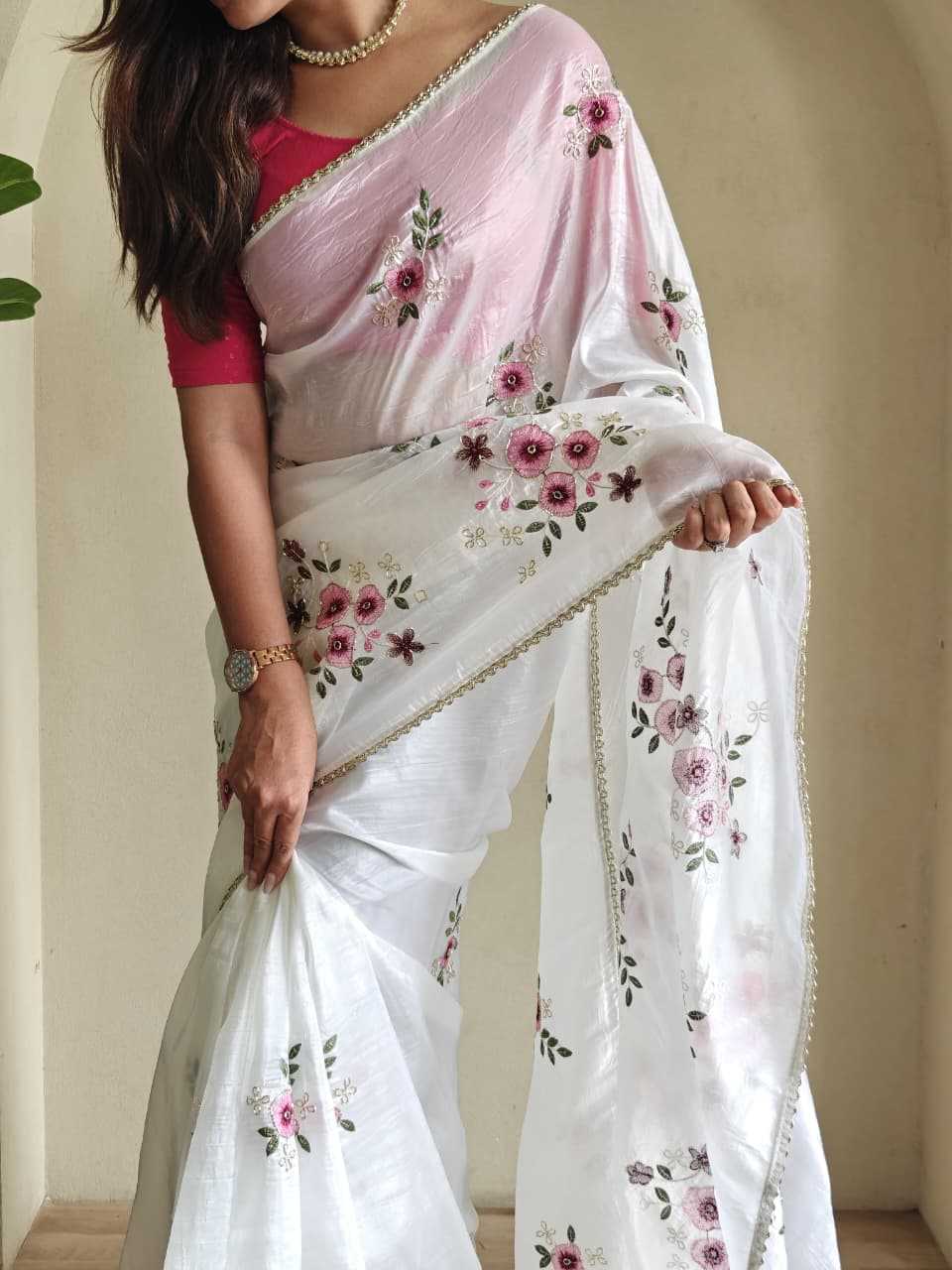 Crush Silk Designer Saree