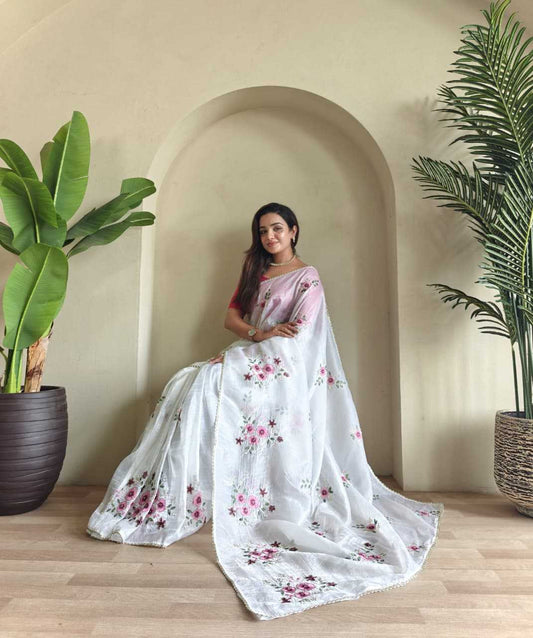 Crush Silk Designer Saree