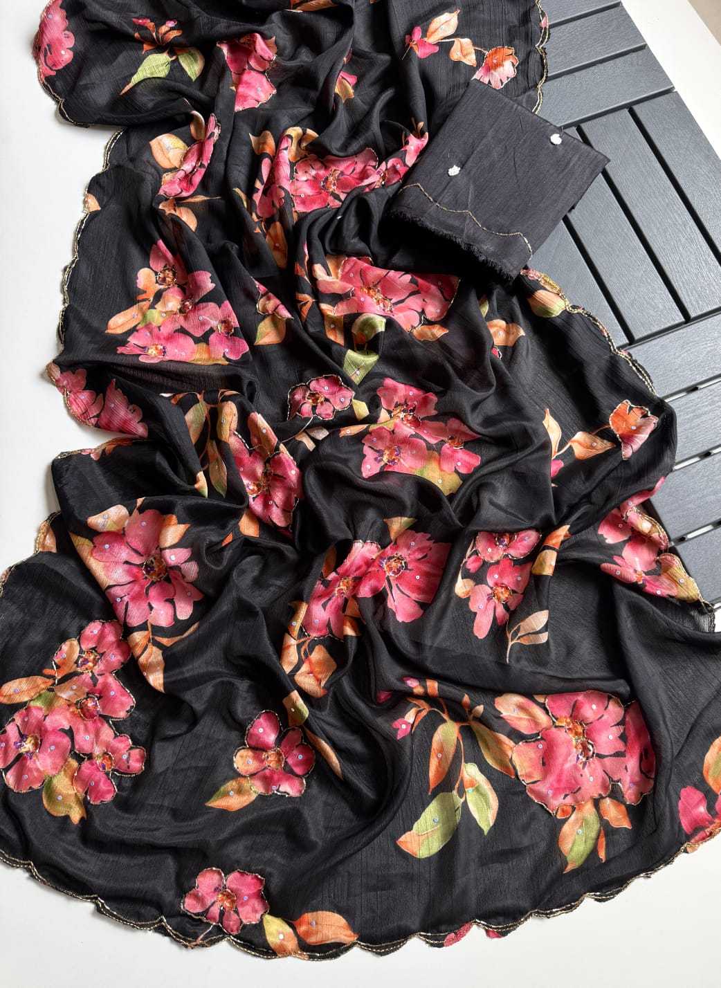 Gauri Chinon Silk Soft Saree