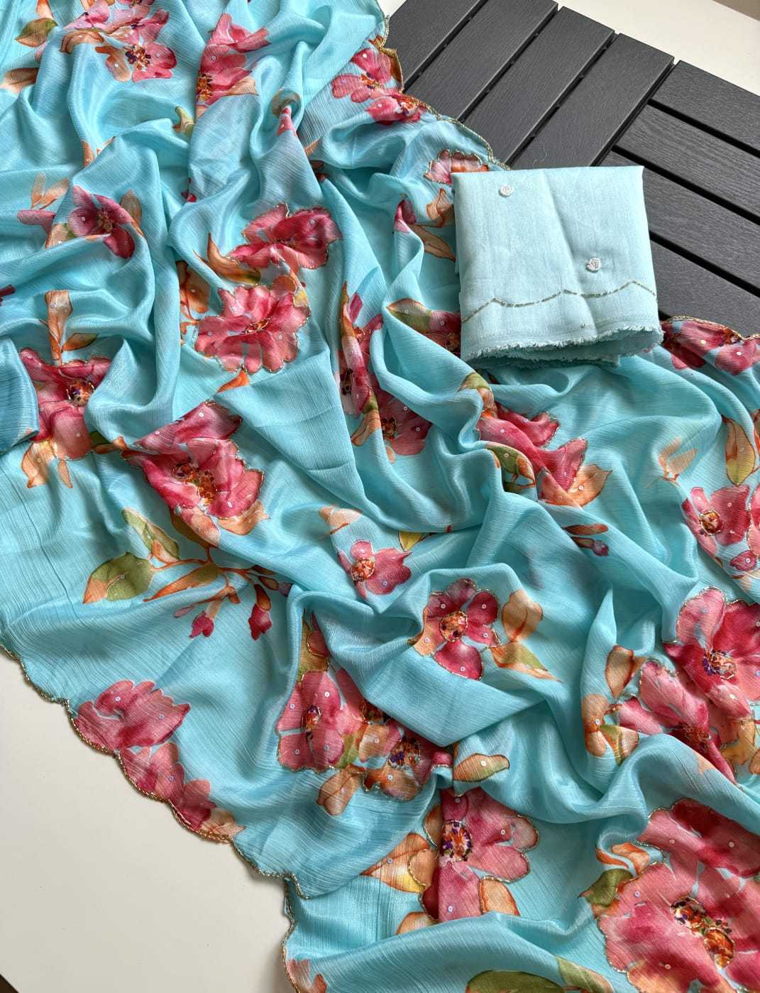 Gauri Chinon Silk Soft Saree