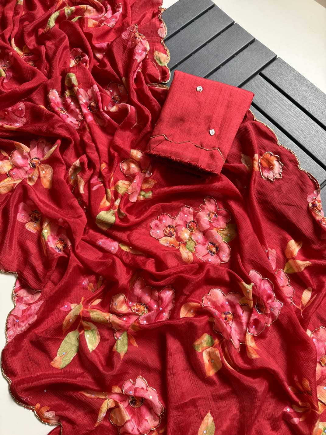 Gauri Chinon Silk Soft Saree