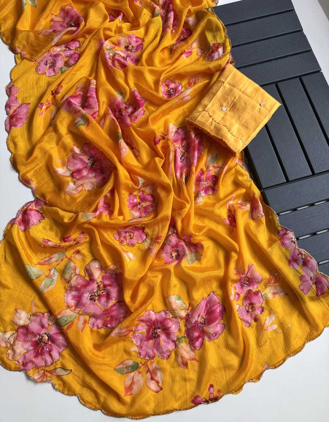 Gauri Chinon Silk Soft Saree
