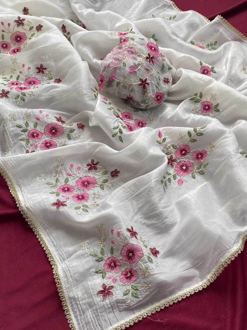Crush Silk Designer Saree
