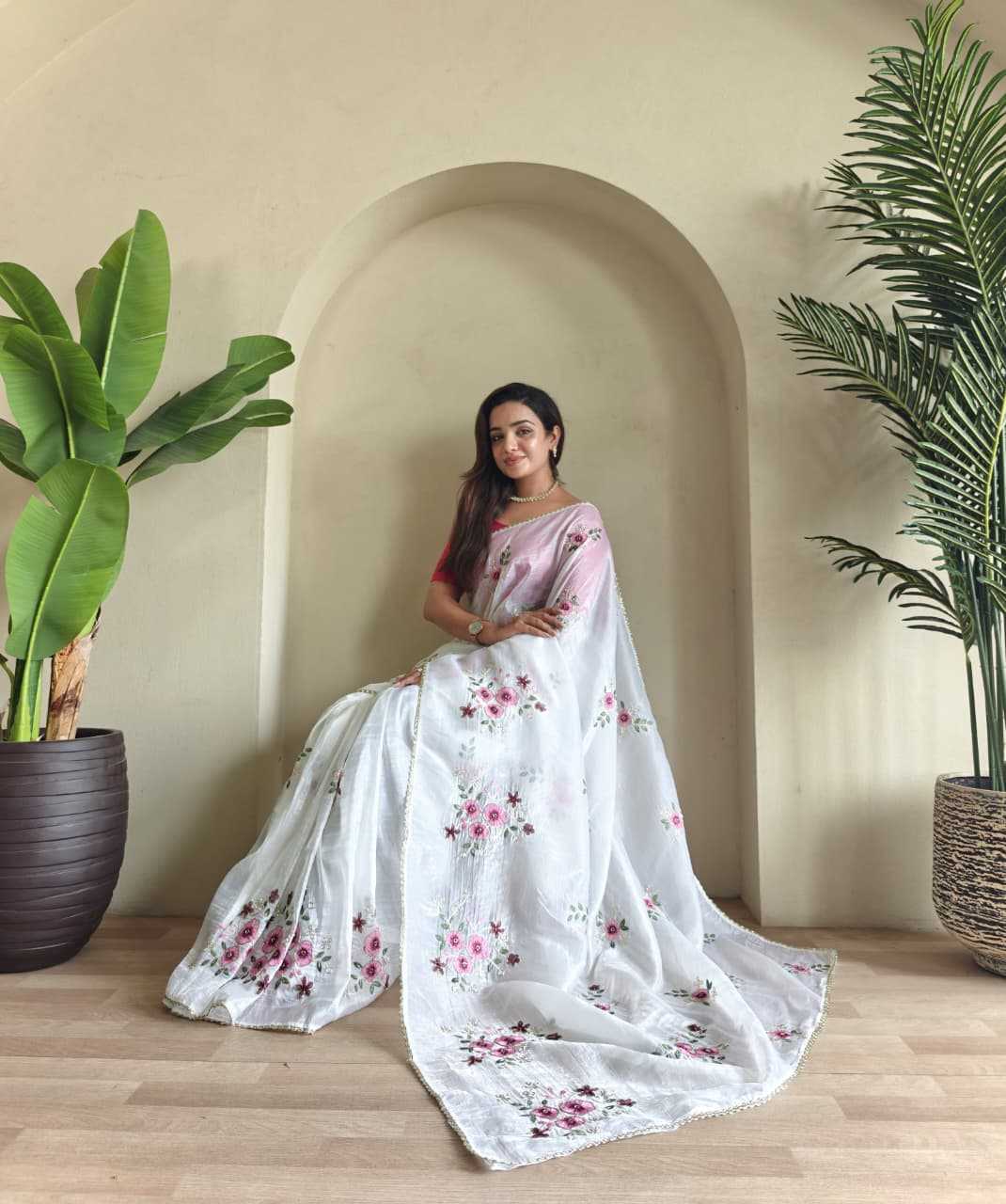 Crush Silk Designer Saree