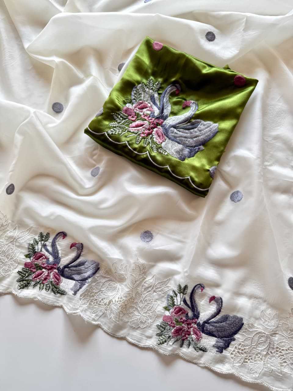 Tissue Embroidered Saree