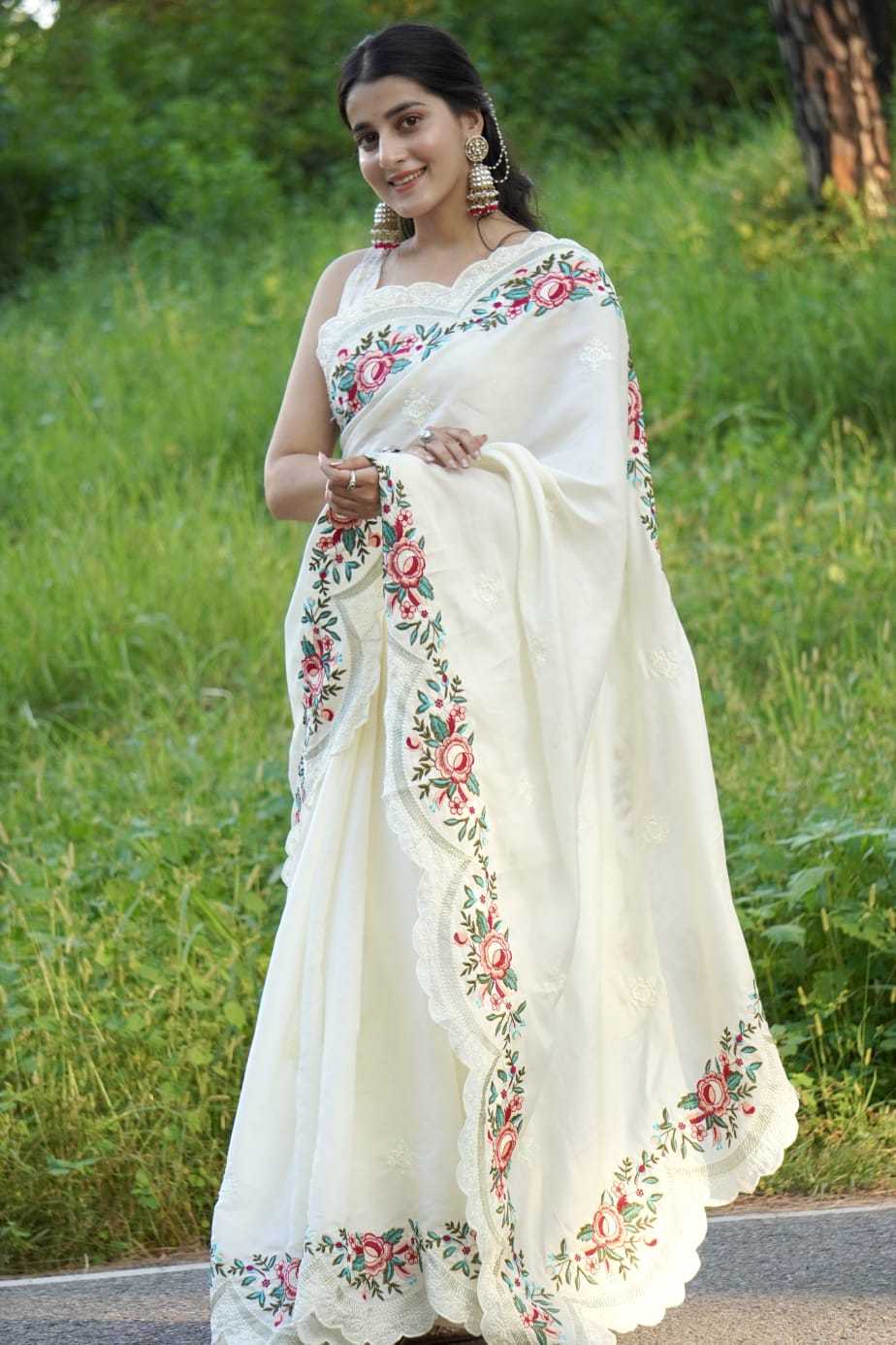 Embroidered Saree