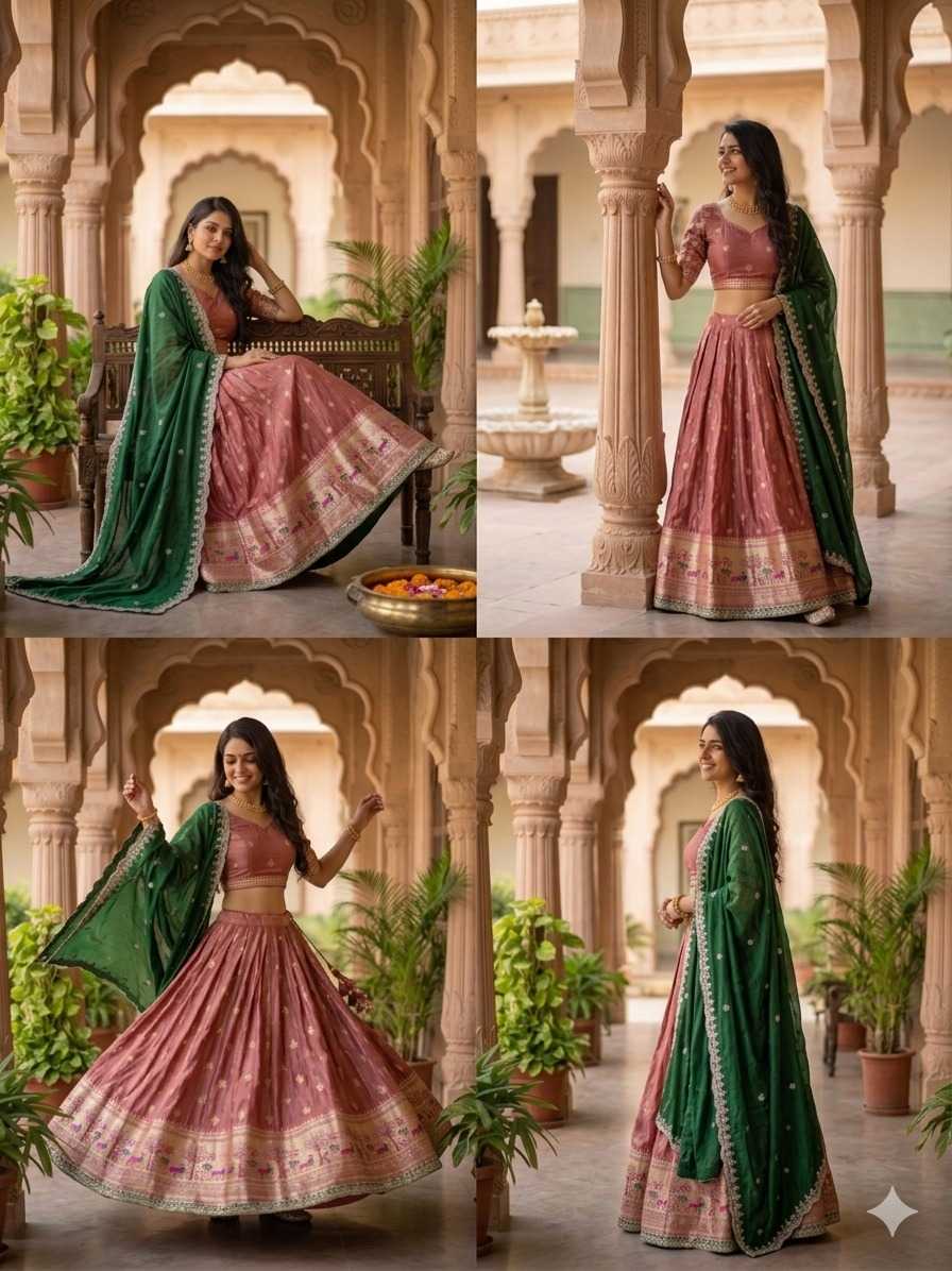 Shimmer Silk Designer Lehenga