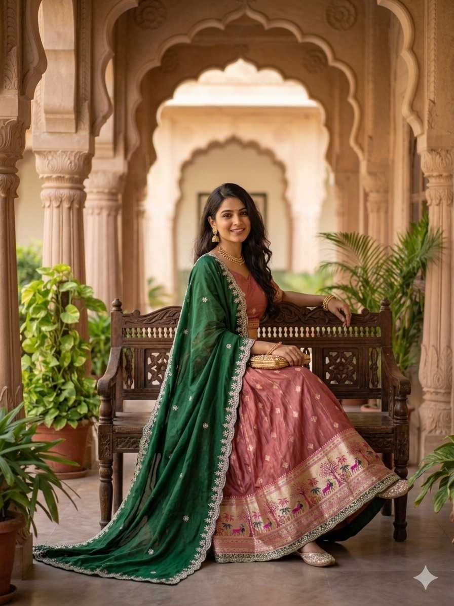 Shimmer Silk Designer Lehenga