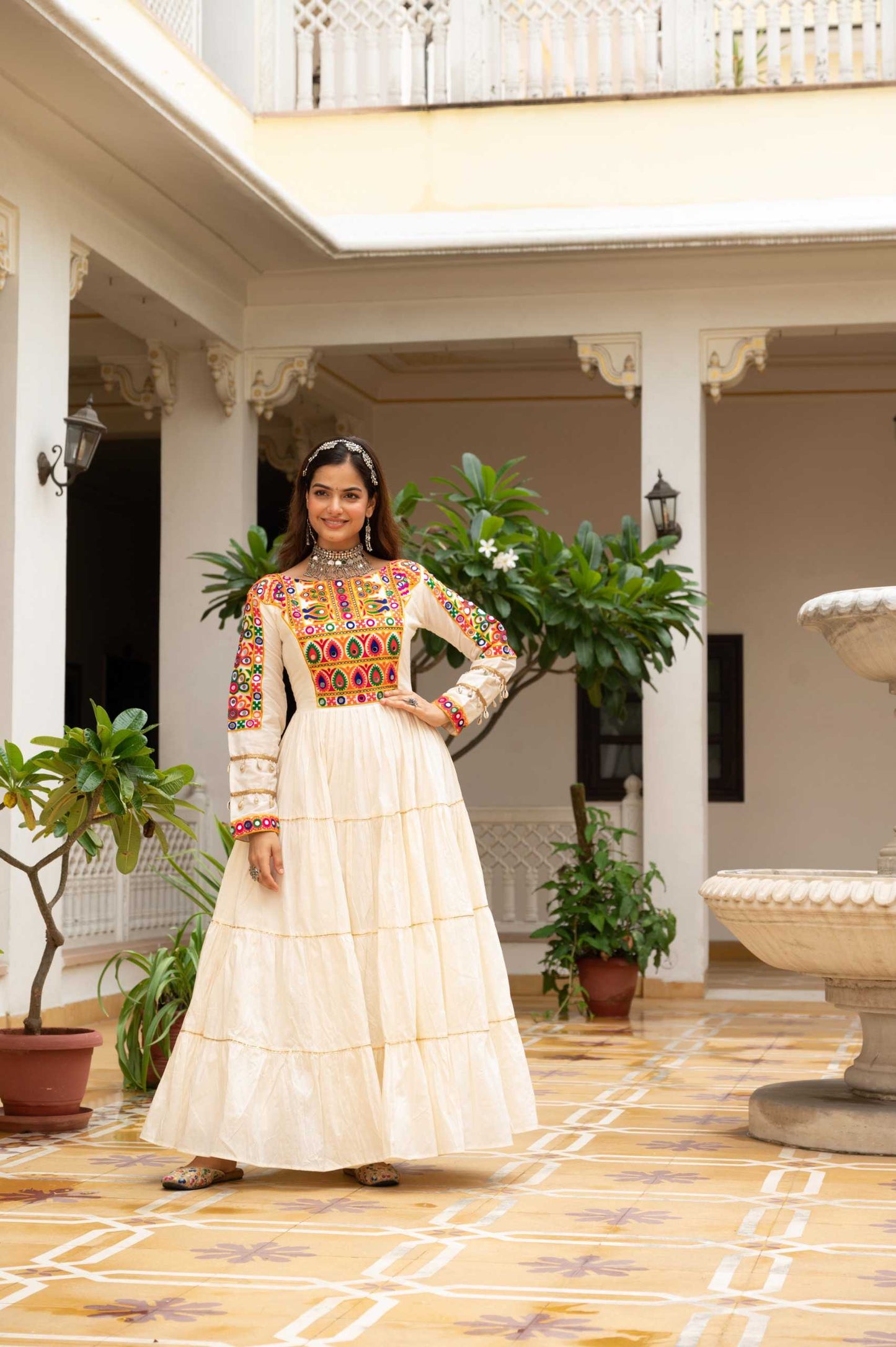 Tissue Embroidery Gown