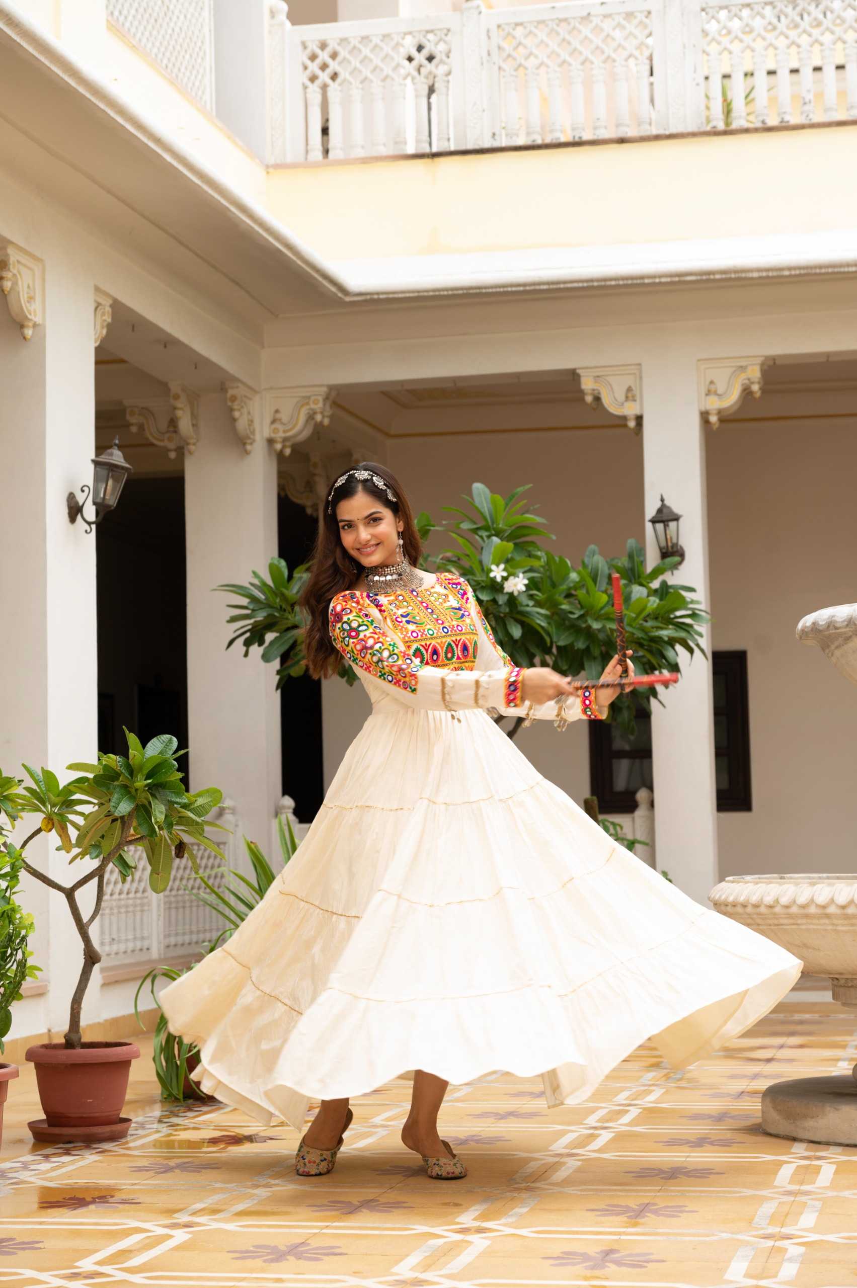 Tissue Embroidery Gown