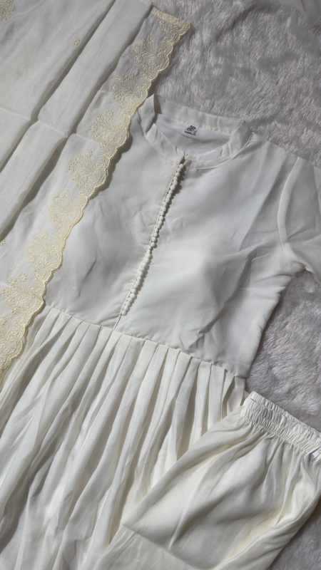 Heavy Roman Silk Anarkali Gown