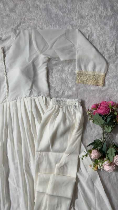 Heavy Roman Silk Anarkali Gown