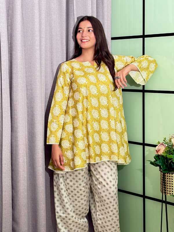Silk Cotton Printed Kurti