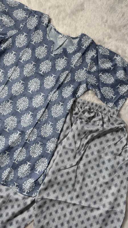 Silk Cotton Printed Kurti