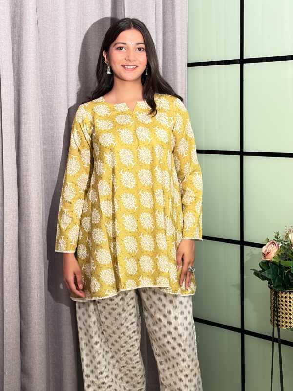 Silk Cotton Printed Kurti
