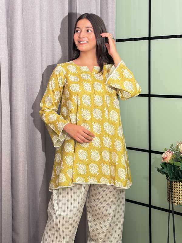 Silk Cotton Printed Kurti