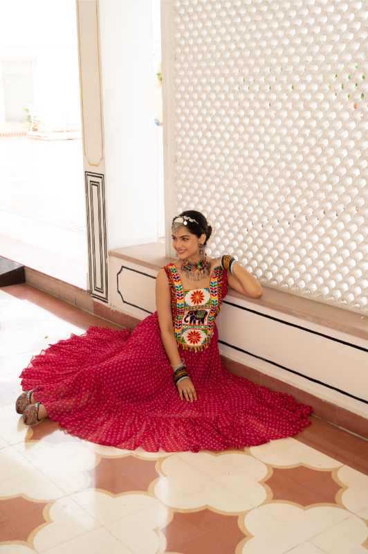 Faux Georgette Printed Gown