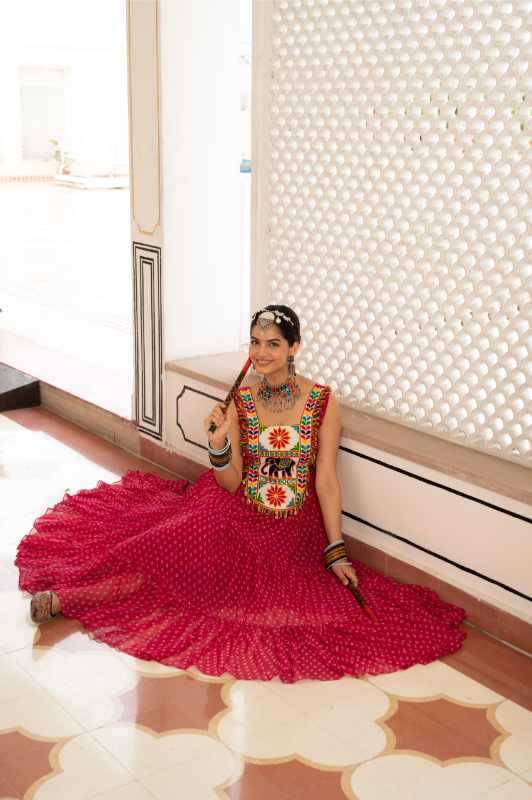 Faux Georgette Printed Gown